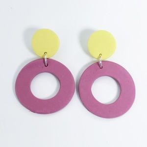 TWIGGY | Handmade Polymer Clay Earrings | Purple